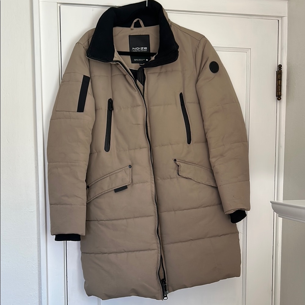 Noize Men's Tan Puffer Jacket